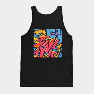 New York Cartoon Graffiti Tank Top